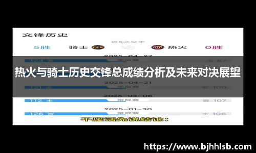 热火与骑士历史交锋总成绩分析及未来对决展望